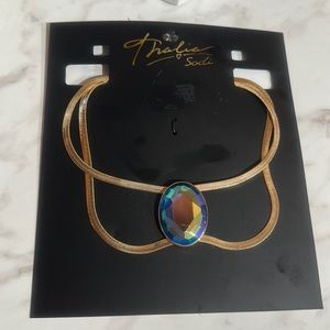 Thalia Sodi Gold-Tone Large Stone Double Strand Statement Necklace (16+3)